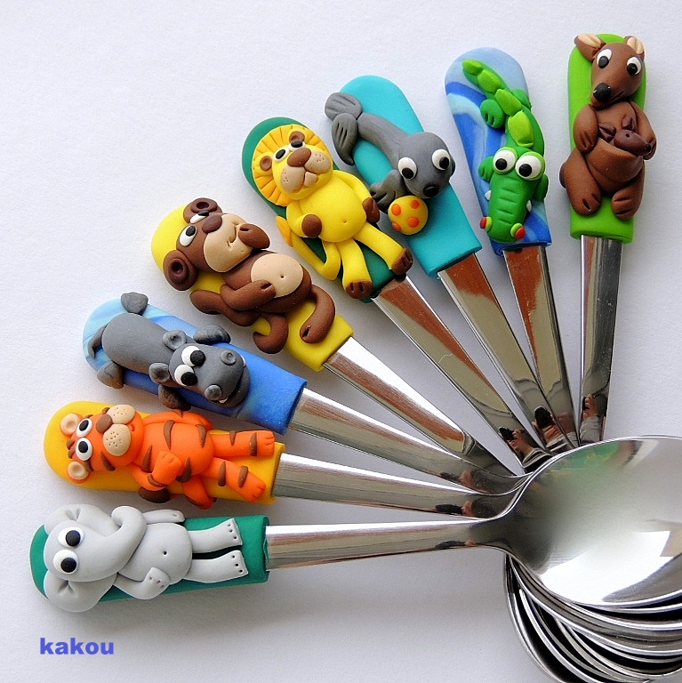 čajová fimo lžička 