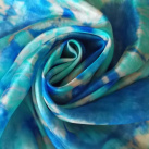 Šátek tyrkys, modrá a béžová