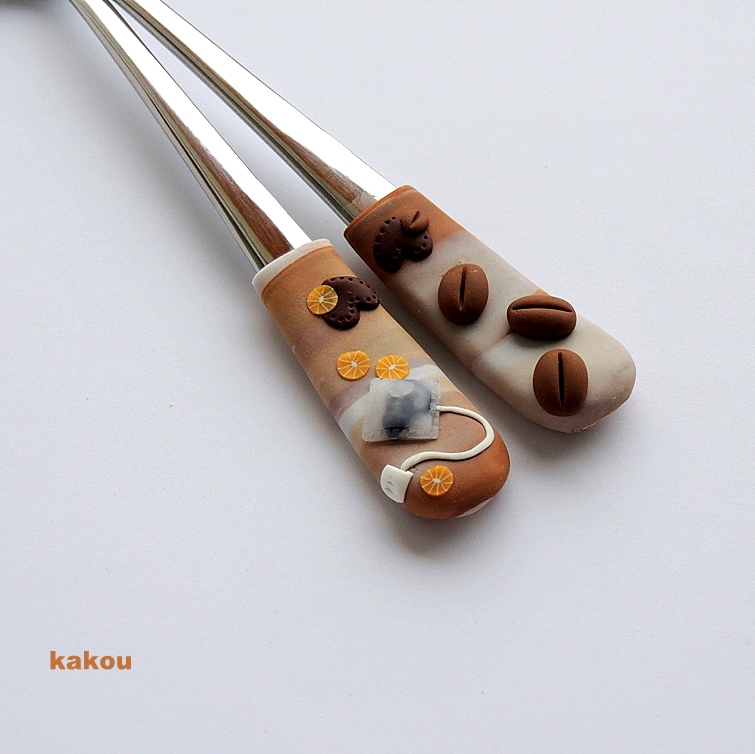 koktejlová fimo lžička 