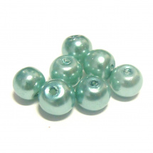 Perla vosková 6 mm - azur - 20 ks