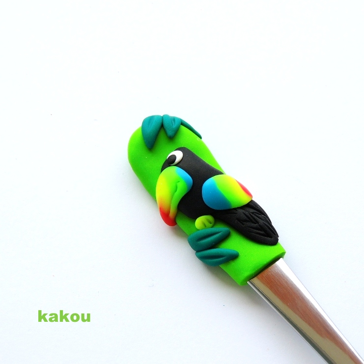 koktejlová fimo lžička