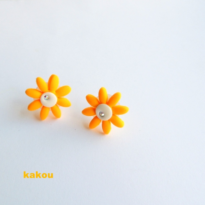 náušnice kopretiny velké