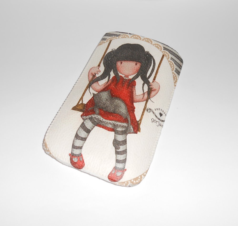 Obal na mobil-Děvčátko s kočičkou