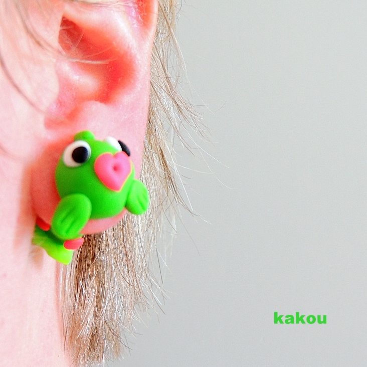 náušnice kapříci - skrz ucho