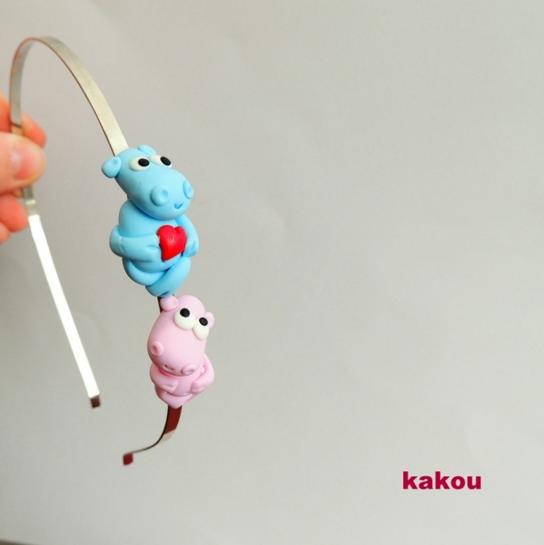 čelenka do vlasů zamilovaní hrošíci