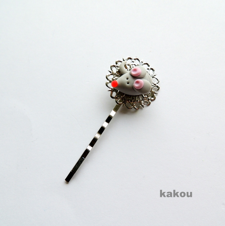 filigránová sponka - myška