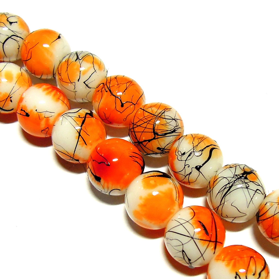 Skleněné malované - 10 mm - 5 ks