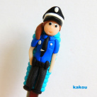 čajová fimo lžička - policistka