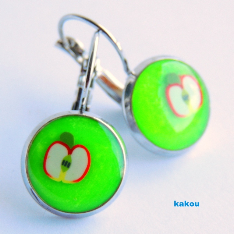 náušnice - jablíčkové