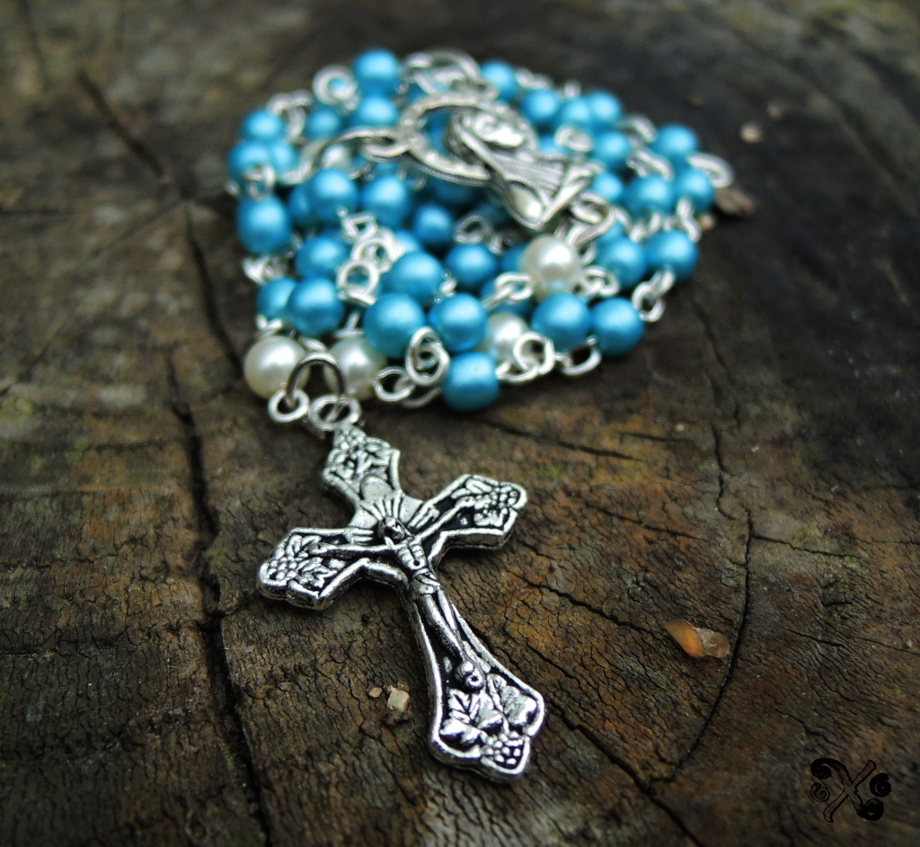 Klasický růženec tyrkysový I.