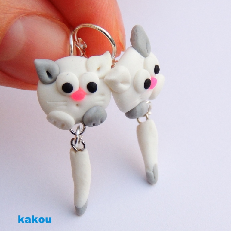 náušnice kočičky