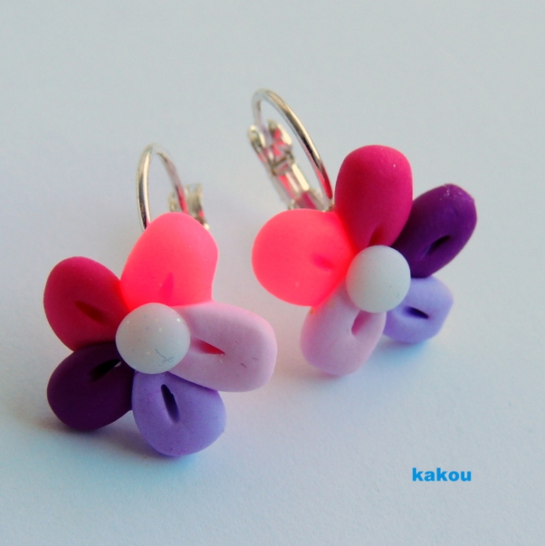 náušnice kytičky - dětské
