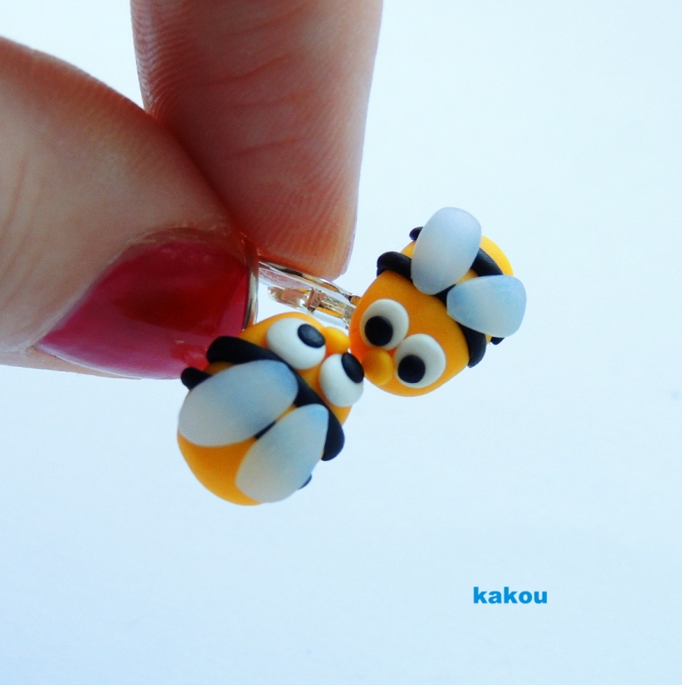 náušnice včelky - dětské