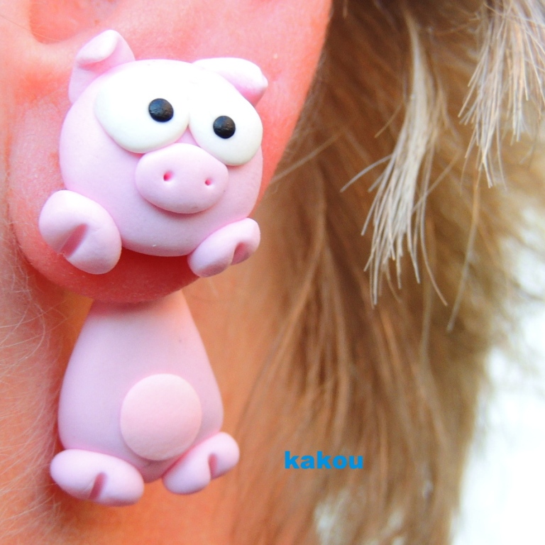 náušnice skrz ucho - čunče