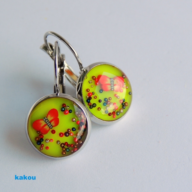 náušnice - motýlkové 3