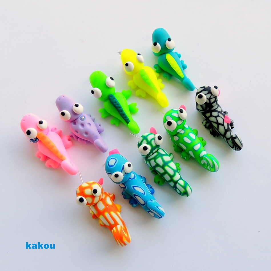 náušnice zakousnutí chamíci- namixuj si svůj vlastní pár