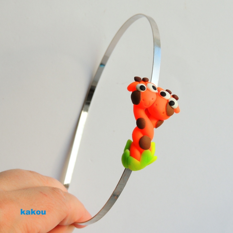 čelenka do vlasů s žirafkami