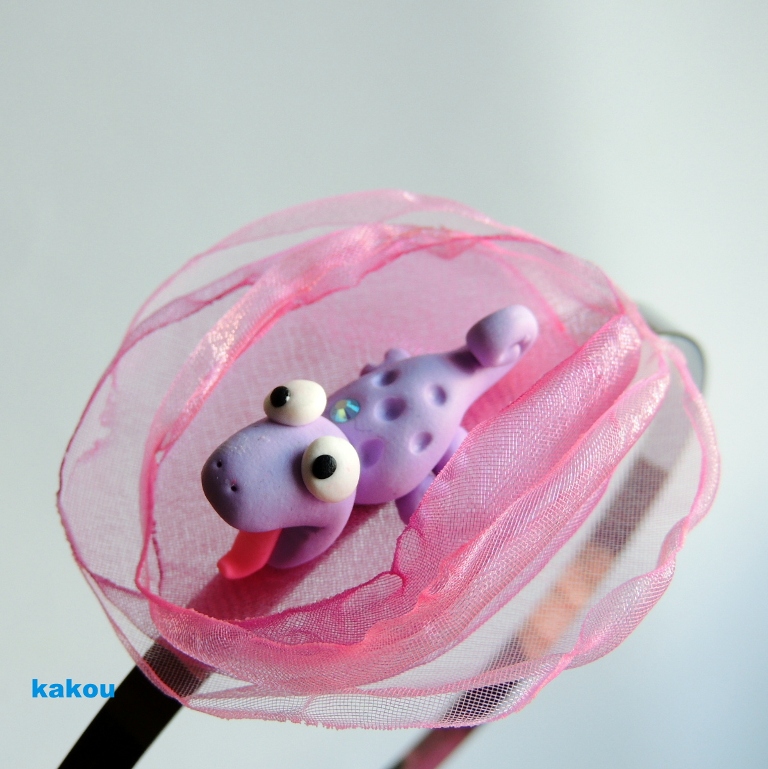 čelenka do vlasů s organzou - chamík 2