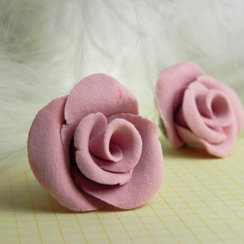 Náušnice ve tvaru růže II.