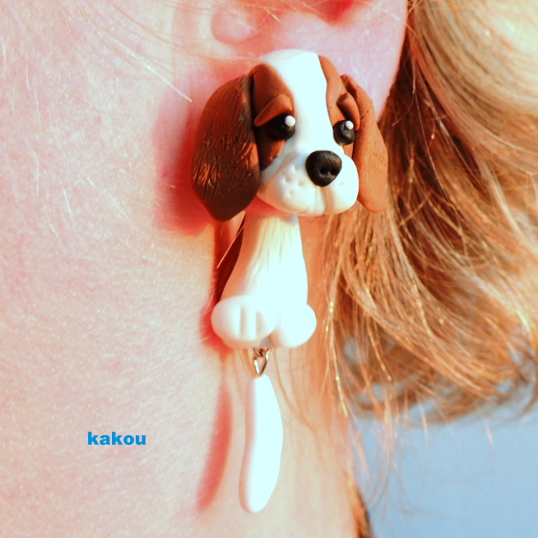 náušnice skrz ucho - King Charles....