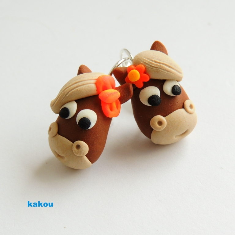 náušnice koníčci - dětské