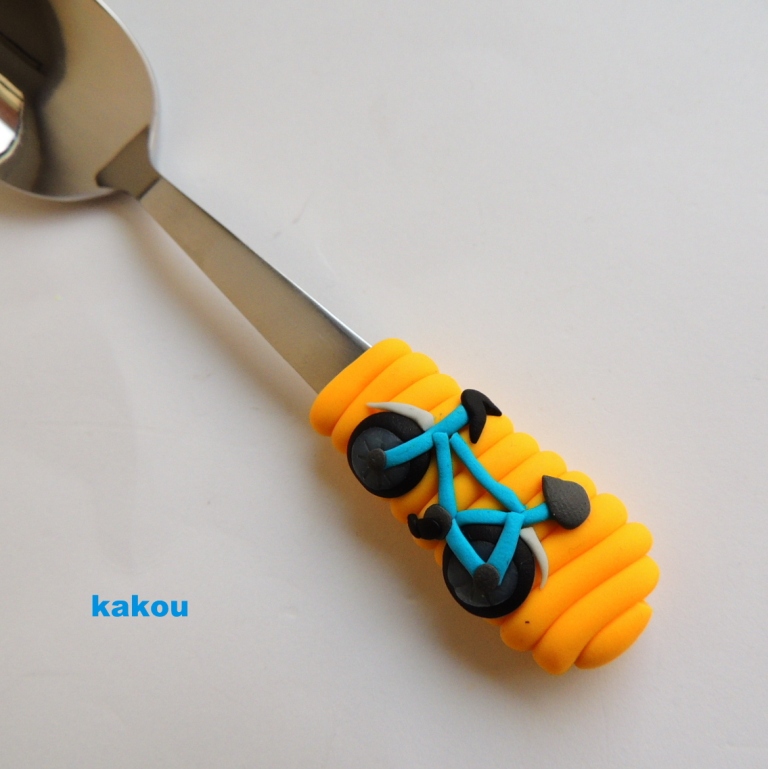 čajová fimo lžička s  kolem - REZERVACE