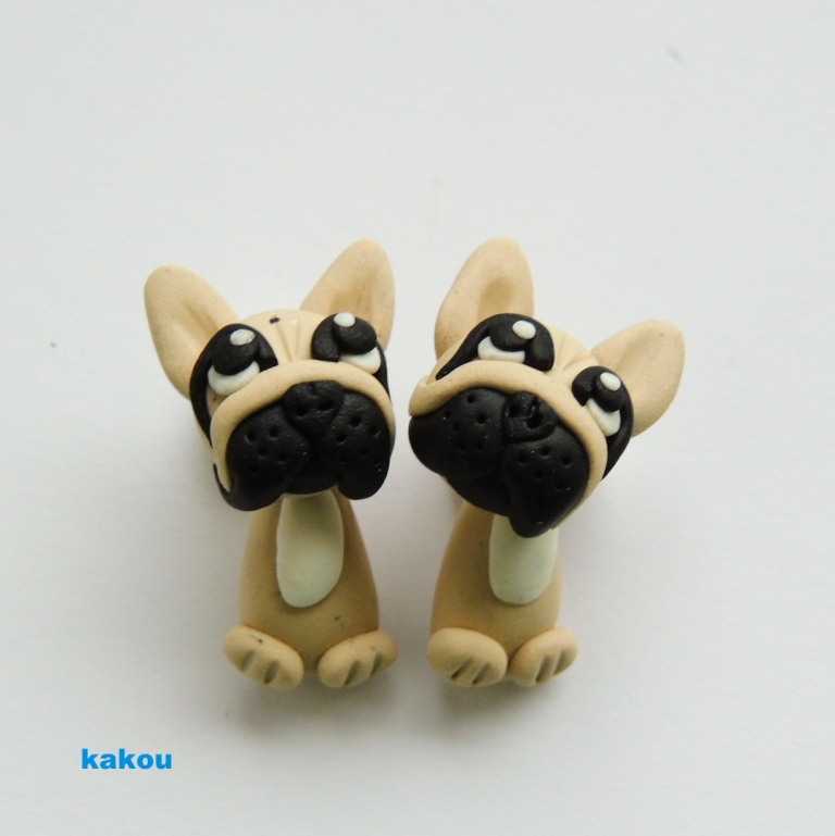 náušnice fr.buldoček rezavý 