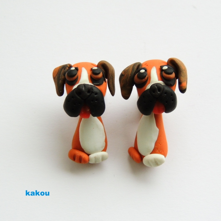 náušnice boxer rezavý 1