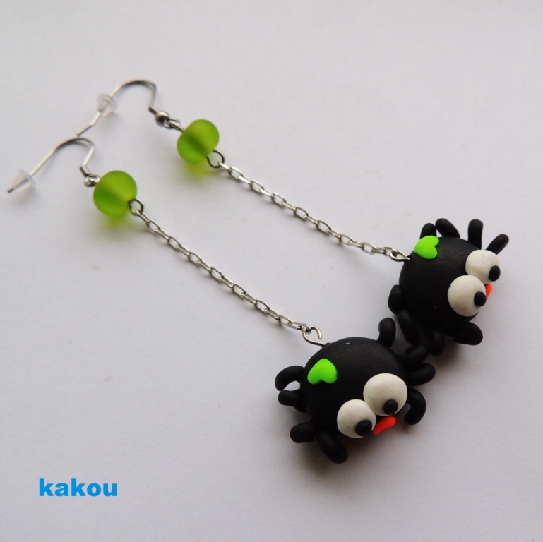 náušnice pavoučci