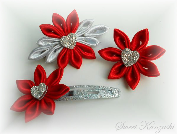 Valentýnská sada Hana Kanzashi 