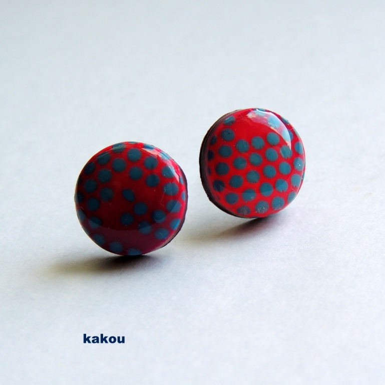 náušnice s pryskyřicí - puzety