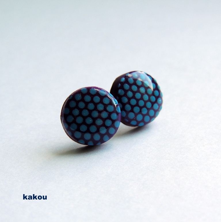 náušnice s pryskyřicí - puzety