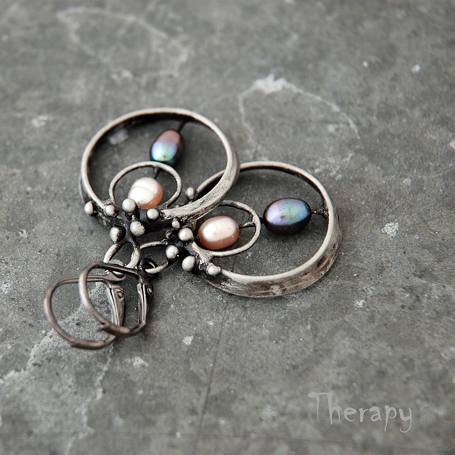 Kroužky s perličkami