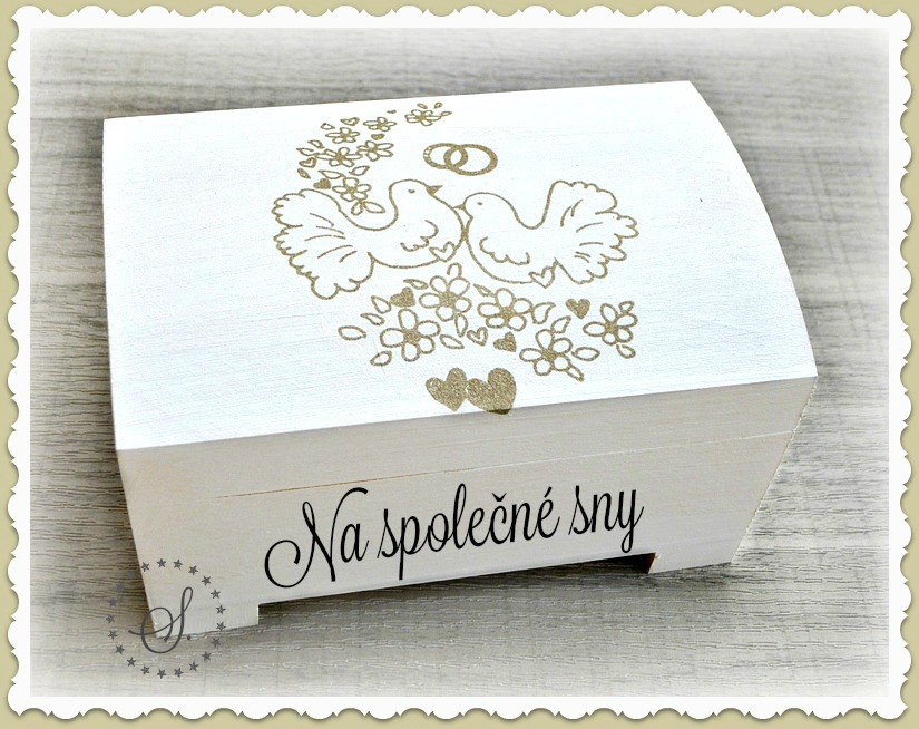 svatební truhlička - pokladnička na pevné uzavření