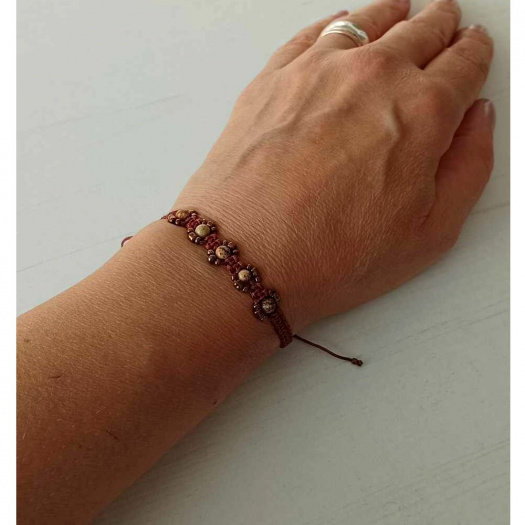 Náramek Shamballa - Jaspis