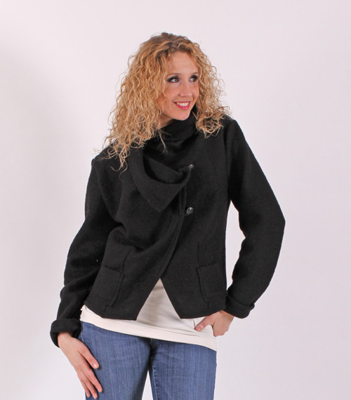 Černé flaušové sáčko