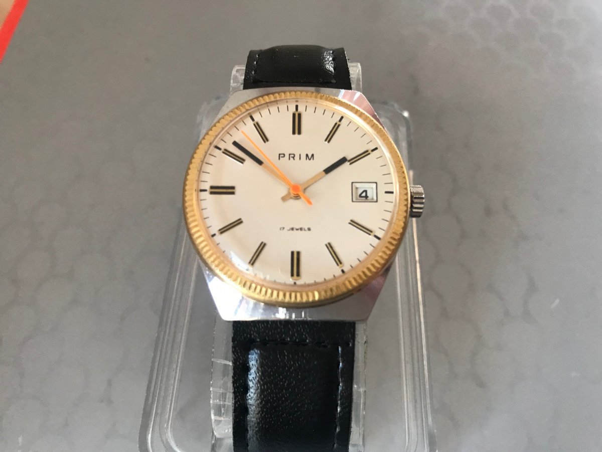 Náramkové hodinky PRIM ala "Rolex" z 1981, s datumem