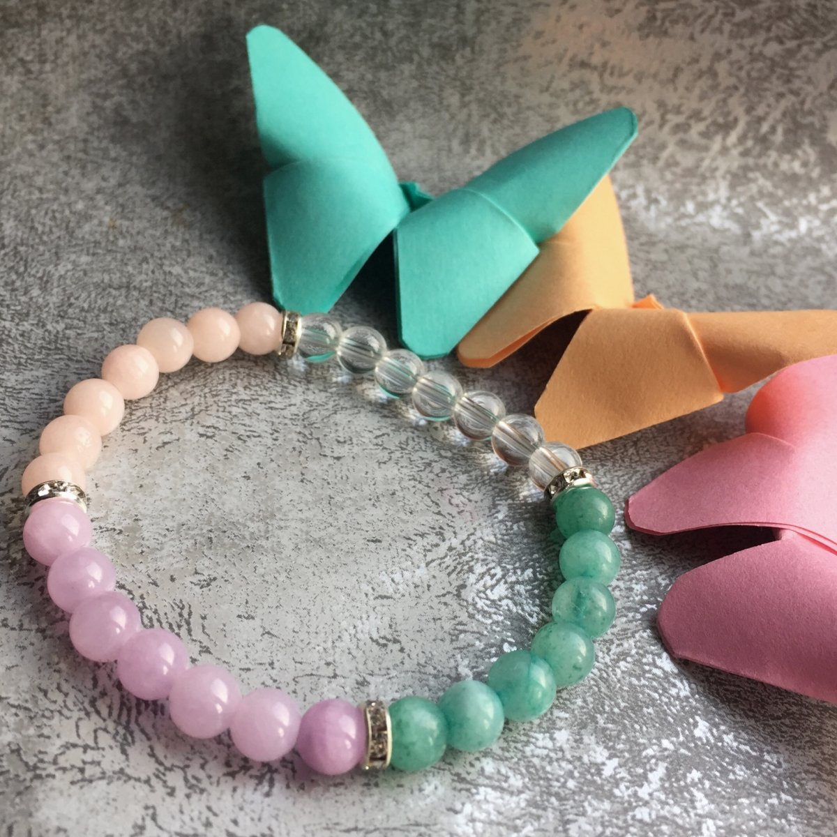 Minerálový pastelový mix s rondelkami