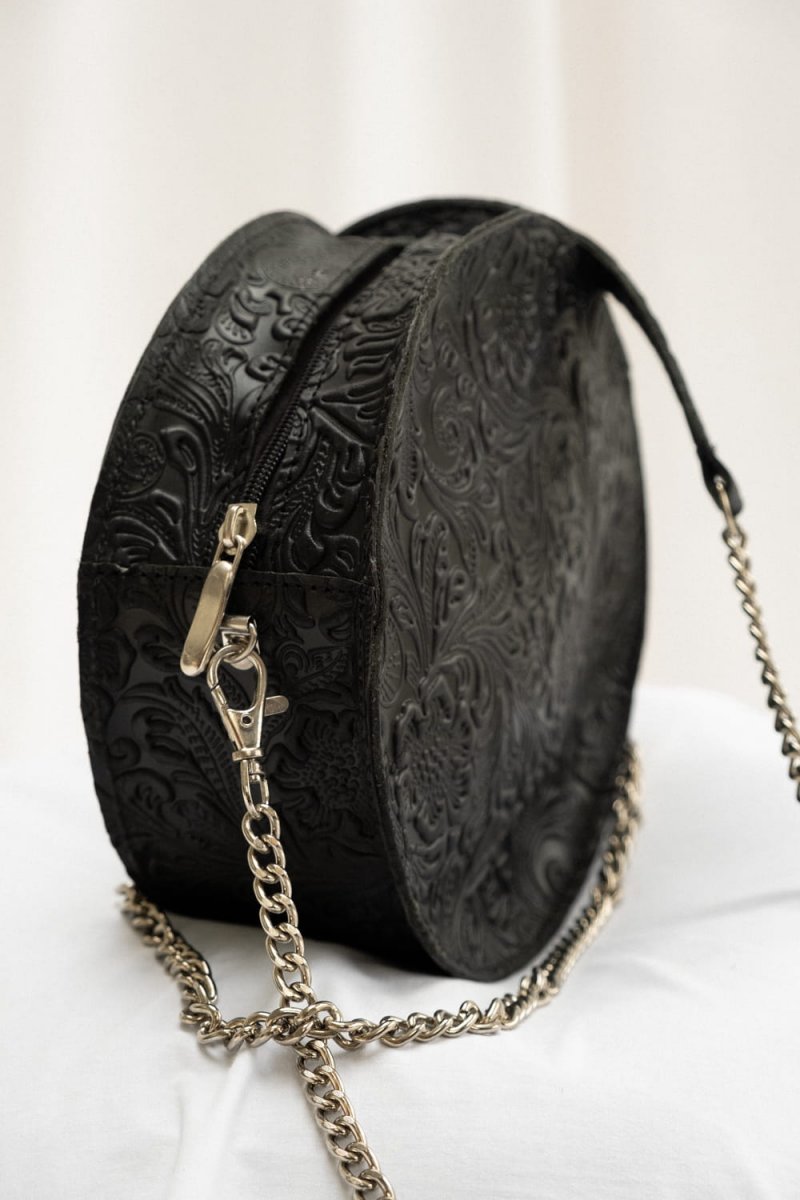 Kožená kabelka HONEY BEE - černá