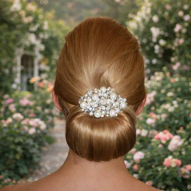 luxusní perličková spona do vlasů