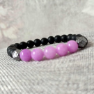 Náramek onyx a ametyst