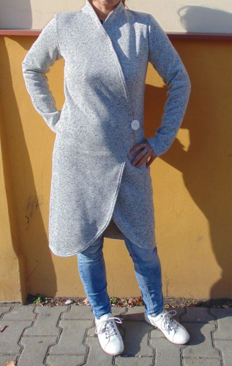 KABÁTEK ZAVINOVACÍ ŠEDÝ S - XXXL