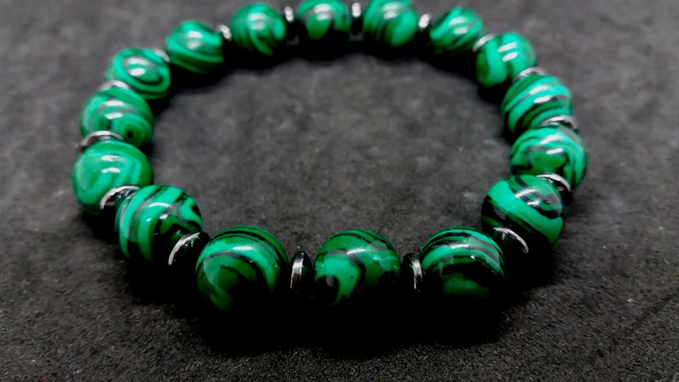 Malachit & Hematit - náramek