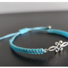 Náramek Shamballa s kovovým ornamentem