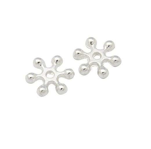 Kvítek 8mm - 10 ks - stříbrný