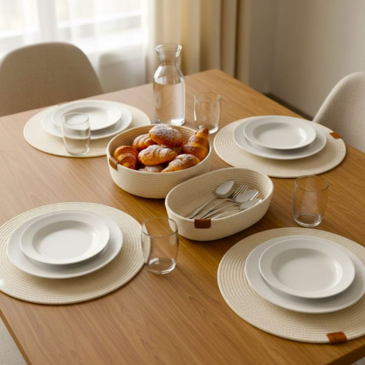 Sada na jídelní stůl 6 ks - písková