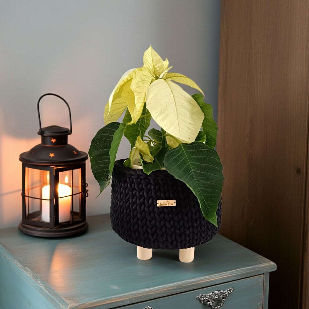 Obal na květináč černý