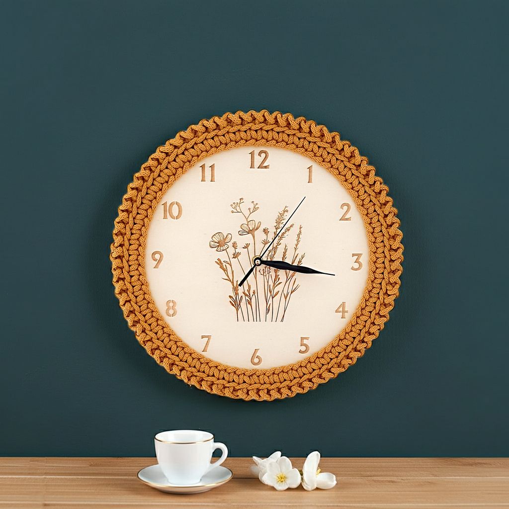 Nástěnné hodiny - okrové