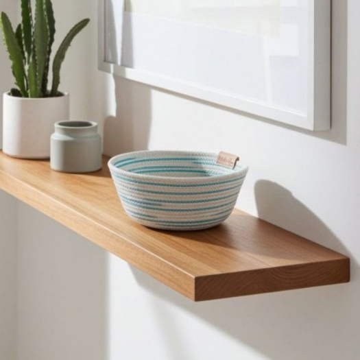 Šitá miska ecru s tyrkysovou