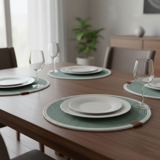 Velké prostírání - divoká máta se smetanovou